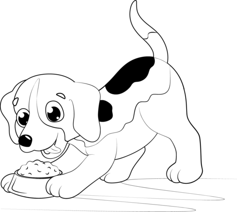 Beagle Puppy Coloring Page